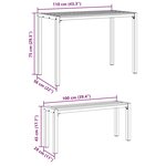 vidaXL Ensemble de salle à manger pour jardin 3 Pièces Anthracite Acier