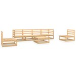vidaXL Salon de jardin 7 Pièces bois de pin massif