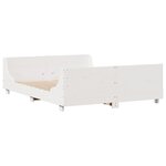 vidaXL Cadre de lit sans matelas blanc 140x190 cm bois de pin massif