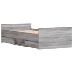 vidaXL Cadre de lit tête de lit et pied de lit sonoma gris 90x190 cm