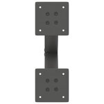 vidaXL Pieds de table basse en forme de X  2 pièces  anthracite  37 x (30-31) cm  acier