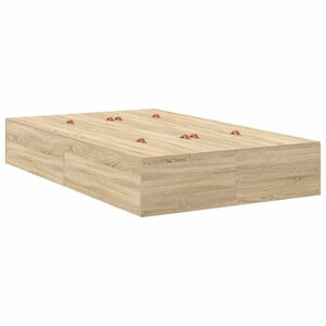 vidaXL Cadre de lit Chêne sonoma 200 x 120 x 31 5 cm Bois d'ingénierie