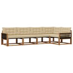 vidaXL Ensemble de canapés d'extérieur 5 pc Naturel et Beige