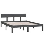 vidaXL Cadre de lit sans matelas gris bois massif 120x200 cm