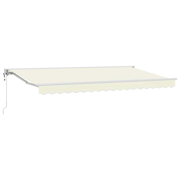 vidaXL Cadre d'auvent Crème 400 x 200 cm Polyester avec revêtement PU