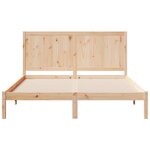 vidaXL Cadre de lit extra long sans matelas 160x220 cm bois massif