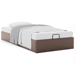 vidaXL Cadre de lit ottoman sans matelas marron 90x190 cm similicuir