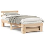 vidaXL Cadre de lit Marron 80 x 200 cm Bois massif en pin