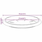 vidaXL Plateau à fleurs rond 24 Pièces Noir Ø 19 x 2 cm Plastique
