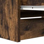 vidaXL Meuble TV chêne fumé 80x35x54 cm bois d'ingénierie