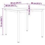 vidaXL Table de salle à manger / Table de repas Blanc 80 x 80 x 75 cm