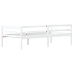 vidaXL Cadre de lit blanc bois de pin massif 90x200 cm