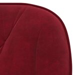 vidaXL Chaises pivotantes à manger lot de 2 Rouge bordeaux Velours