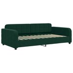 vidaXL Lit de jour avec matelas vert foncé 100x200 cm velours