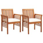 vidaXL Ensemble à manger d'extérieur 3 Pièces et coussins Acacia solide