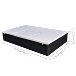 vidaXL Chaise longue double avec coussin Résine tressée Noir