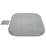 Lay-Z-Spa Bâche de sol de piscine Gris 216x216 cm 10 Pièces