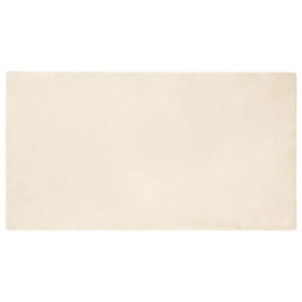 vidaXL Tapis en Fourrure Synthétique de Lapin Crème 80 x 150 cm