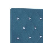 vidaXL Tête de lit LED avec tête de lit Bleu foncé 160 cm Polyester