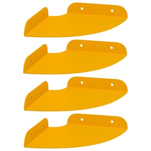 vidaXL Étagère flottante 4 Pièces Jaune moutarde 15 x 15 x 2 cm