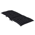 vidaXL Coussins de chaise jardin à dossier haut lot de 4 carreaux noir