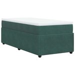 vidaXL Sommier à lattes de lit et matelas Vert foncé 80x200 cm Velours