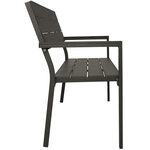 Tectake Banc de jardin Line - gris foncé