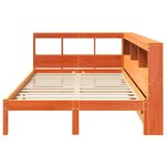 vidaXL Lit bibliothèque sans matelas cire marron 120x200 cm pin massif