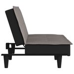 vidaXL Canapé-lit taupe tissu