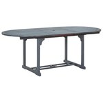 vidaXL Ensemble à manger d'extérieur 7 Pièces Bois d'acacia solide Gris