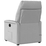 vidaXL Fauteuil de massage inclinable gris nuage tissu
