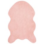 vidaXL Tapis en Fourrure Synthétique de Lapin Olite Rose 80 x 120 cm