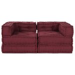 vidaXL Canapé modulaire 2 Pièces Marron 140 x 70 x 56 cm tissu