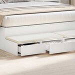 vidaXL Tiroirs de lit Blanc 135 x 36.5 x 16.5 cm Bois d'ingénierie