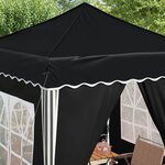 vidaXL Tente de fête pop-up 195 x 195 x 245 cm Anthracite Tissu Oxford