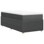vidaXL Sommier à lattes de lit avec matelas Gris foncé 90x200 cm Tissu