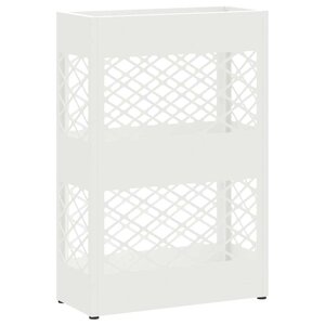 vidaXL Porte-parapluie Blanc 28 x 12 x 41 cm Acier