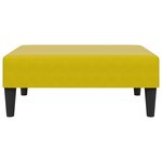 vidaXL Canapé-lit à 2 places avec repose-pied jaune velours