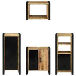 vidaXL Ensemble de mobilier de salle de bain avec étagère 4 Pièces