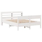 vidaXL Cadre de lit sans matelas blanc 160x200 cm bois de pin massif