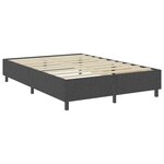 vidaXL Sommier à lattes de lit Gris foncé Tissu 180x200 cm