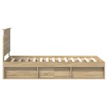 vidaXL Cadre de lit Sonoma 90 x 190 cm Bois de pin massif