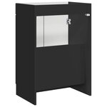 vidaXL Armoire sous évier de salle de bain Noir 56 x 37 5 x 81 cm