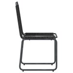 vidaXL Chaises de jardin 2 Pièces Noir 48 x 55 x 89 5 cm Rotin