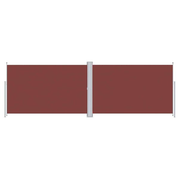 vidaXL Auvent latéral rétractable Marron 220x600 cm