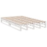 vidaXL Lit bibliothèque sans matelas blanc 120x200 cm bois pin massif