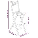 vidaXL Ensemble de bar d'extérieur 3 Pièces Bois de teck solide