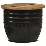 vidaXL Table basse noir 50x39 5 cm bois de récupération massif