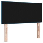 vidaXL Tête de lit LED capitonnée à bouton en cristal bleu foncé 90 cm en velours