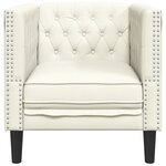 vidaXL Fauteuil Chesterfield crème velours